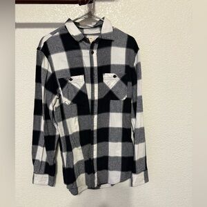Urban Pipeline Black and White Checkered Men's Shirt